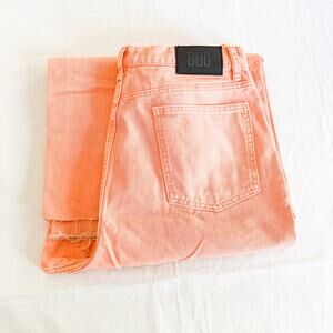 BDG Low A-Wide Colored Denim Jeans Zip Fly Baggy Pant Raw Hem Size 33